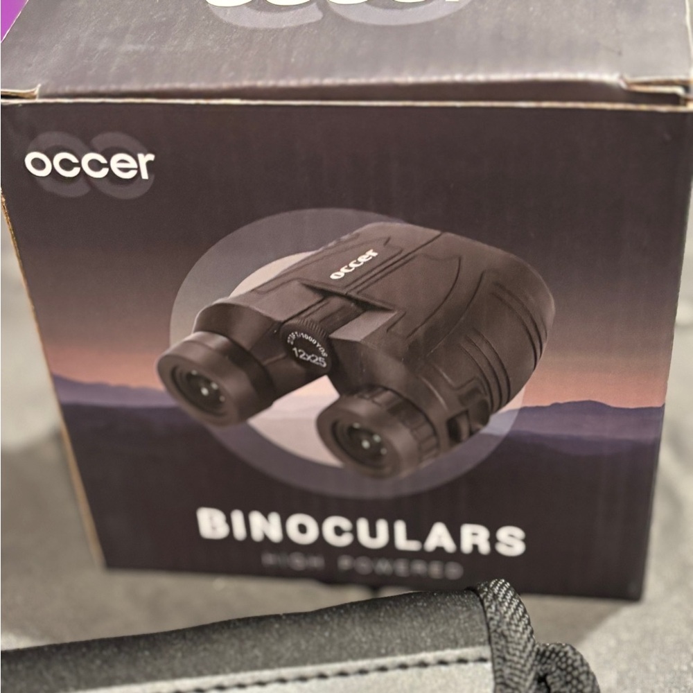 Occer 12x25 Compact Low Light Vision Binoculars - Black